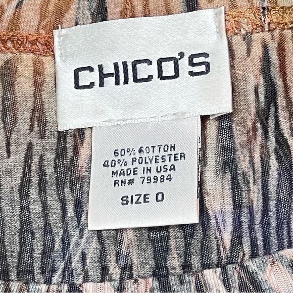 CHICO'S Multi-colored Floral Bird Sequins Embellished Top Size S - Picture 14 of 16